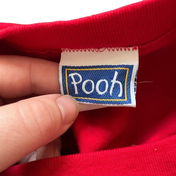 Vintage 90s Winnie the Pooh Sleep T Shirt One Size Red Pooh Piglet Nightgown NEW - Picture 5 of 7